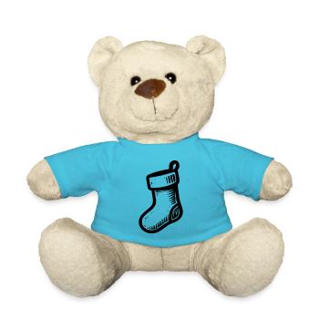 Christmas Slipper - Teddy Bear - atoll blue - Front