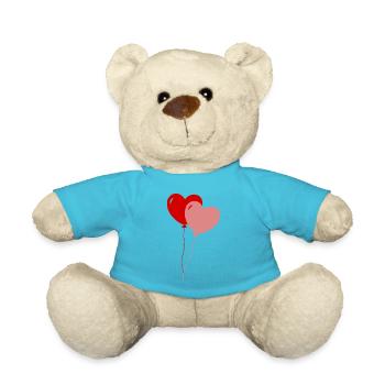 Ballons coeur - Nounours - bleu outremer - Devant