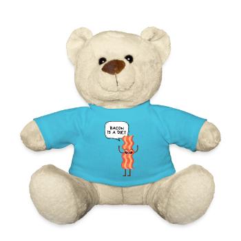 Bacon on a humorous diet - Teddy Bear - atoll blue - Front