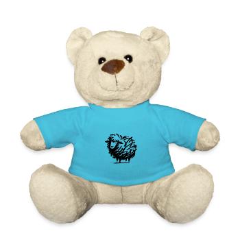 Dessin de mouton ludique dessin animé dessin au trait - Nounours - bleu outremer - Devant