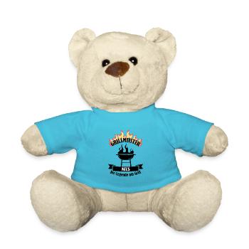 Grillmeister Nils lustiger Spruch Vorname - Teddy - Atollblau - Vorne