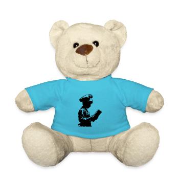 Trainee Chef and Hobby Baker Silhouette Portrait - Teddy Bear - atoll blue - Front