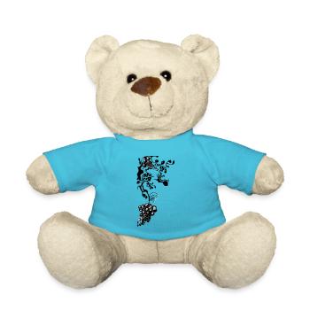 Bunch of grapes T-Shirt - Teddy Bear - atoll blue - Front