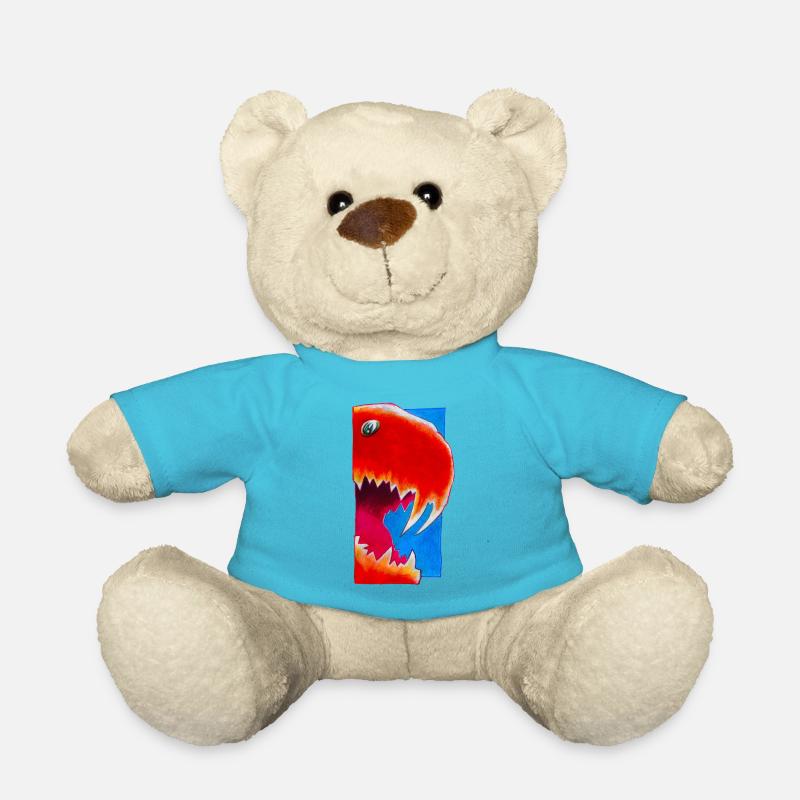 REd - Teddy Bear - atoll blue