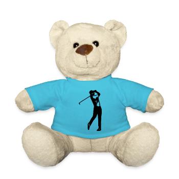 Silhouette de golfeur - Nounours - bleu outremer - Devant