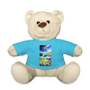 Landscape with 4 Areas, Generative AI - Teddy Bear - atoll blue - Front