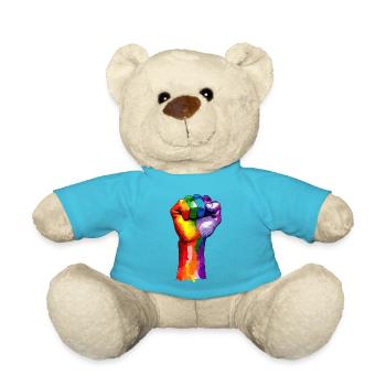 Rainbow Stretched Fist-LGBT Pride - Nounours - bleu outremer - Devant