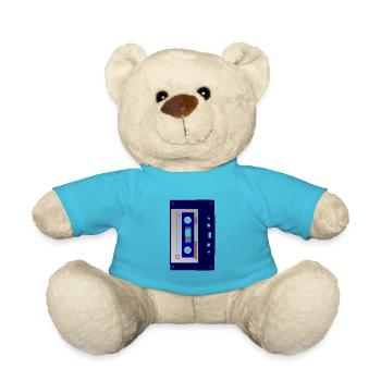 Casette transparente - Nounours - bleu outremer - Devant