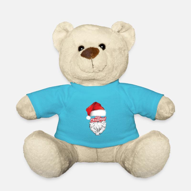 Festive Santa Cheer - Teddy Bear - atoll blue