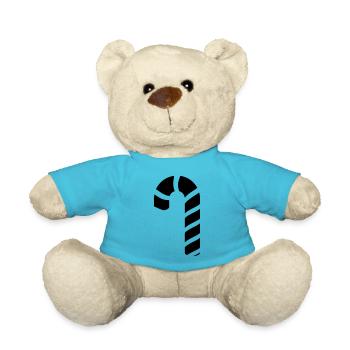 Christmas Polkagris - Teddy Bear - atoll blue - Front