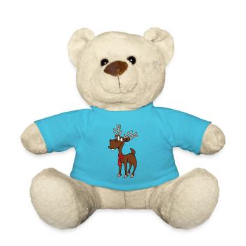 Drôle de motif de Noël - Nounours - bleu outremer - Devant