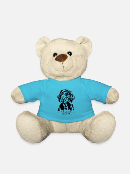 FLAT COATED RETRIEVER Hunde Hund Jagdhund Wilsigns - Teddy - Atollblau