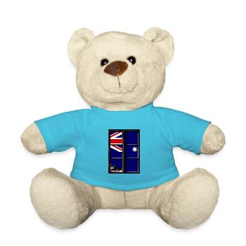 Drapeau de l’Australie sous le drapeau australien - Nounours - bleu outremer - Devant