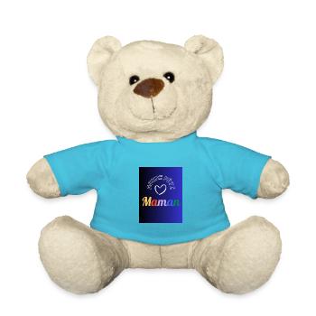 FÊTE DES MÈRES,BONNE FÊTE MAMAN,MAMAN,MERE - Nounours - bleu outremer - Devant