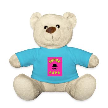 GREAT DAD. DAD. HAPPY BIRTHDAY DAD. DAD. HUMOR - Teddy Bear - atoll blue - Front