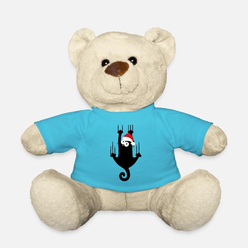 chat de Noël - Nounours - bleu outremer