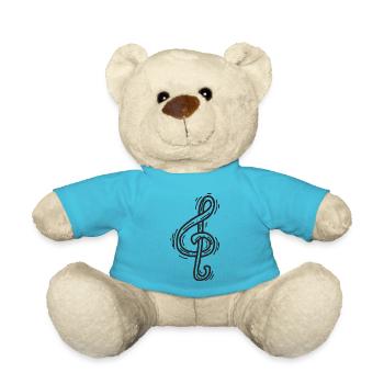 Joyful music note - Teddy Bear - atoll blue - Front