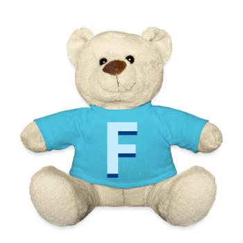 Letter f blue pop and modern - Teddy Bear - atoll blue - Front