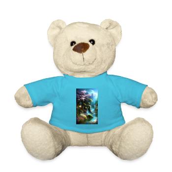 Ethereal fantasy cottage in nature - Teddy Bear - atoll blue - Front