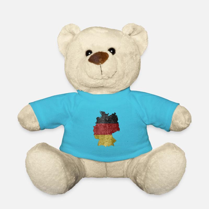 Germany - German flag - Teddy Bear - atoll blue