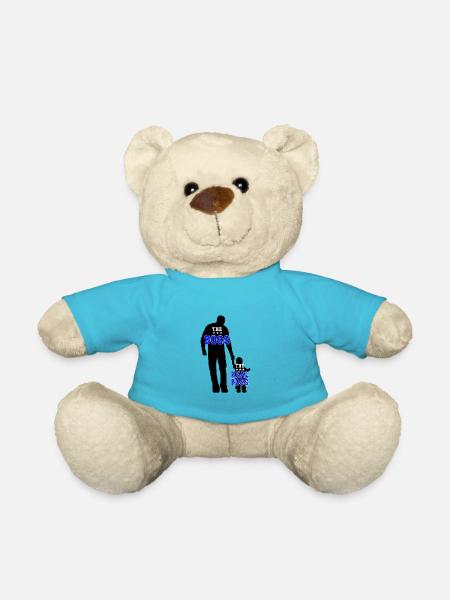 Father and Son Dad and Son Boss Partner Look - Teddy Bear - atoll blue
