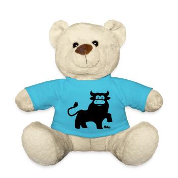 Stier - Teddy - Atollblau - Vorne