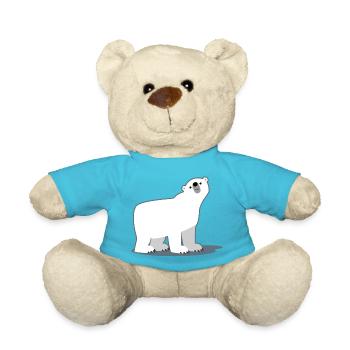 Süß Cartoon-Eisbär von Cheerful Madness!! - Teddy - Atollblau - Vorne