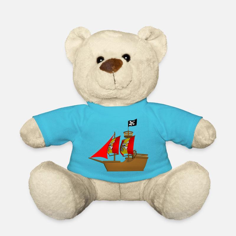 bateau pirate bateau bateau pirate Skull1 - Nounours - bleu outremer