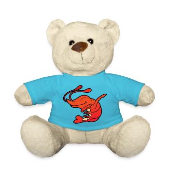 Dabbing Dab Dancing shrimp - Teddy Bear - atoll blue - Front