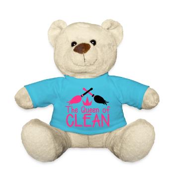 La reine de la mère CLEAN rose chaud avec des - Nounours - bleu outremer - Devant
