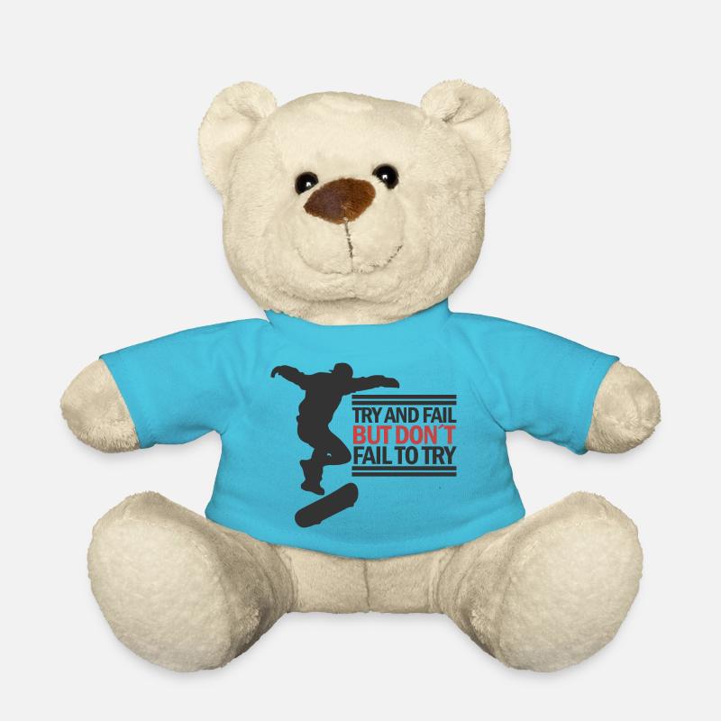 Skating Skater Skateboarding Skateboard Gift - Teddy Bear - atoll blue