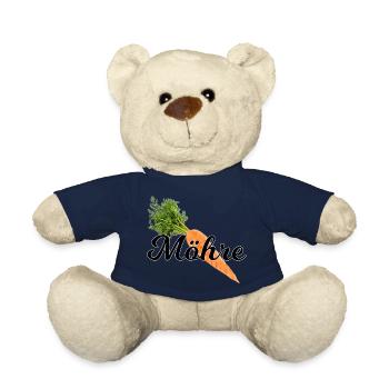 Möhre / schwarze Schrift - Teddy - French Navy - Vorne