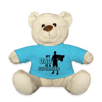 Mon père est un super-héros - dire père est un - Nounours - bleu outremer - Devant