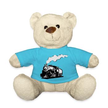 dampflok eisenbahn lokomotive romantik - Teddy - Atollblau - Vorne