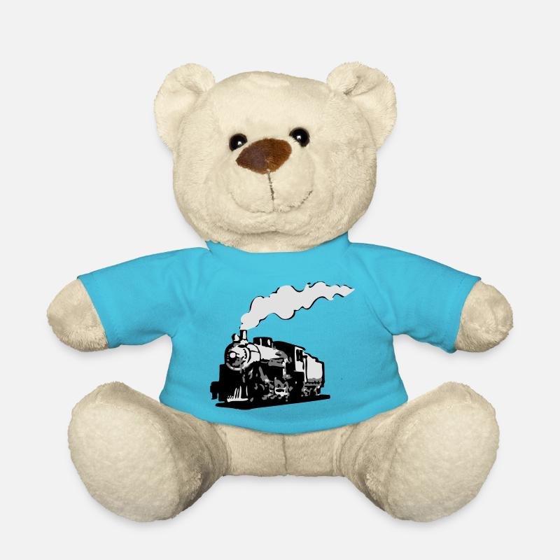 dampflok eisenbahn lokomotive romantik - Teddy - Atollblau