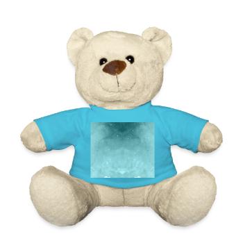 Turquoise colored watercolor pattern - Teddy Bear - atoll blue - Front