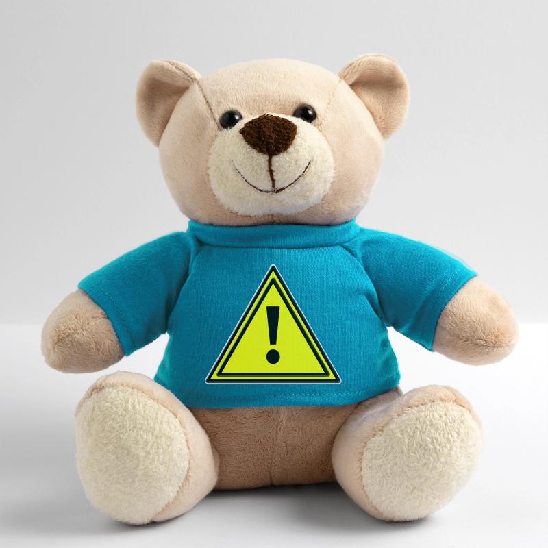 Warning triangle error warning triangle warning sign yellow Teddy Bear