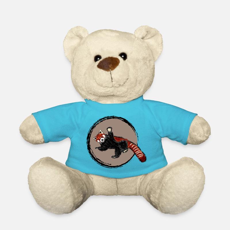Roter Panda / Red Panda Design I - Teddy - Atollblau
