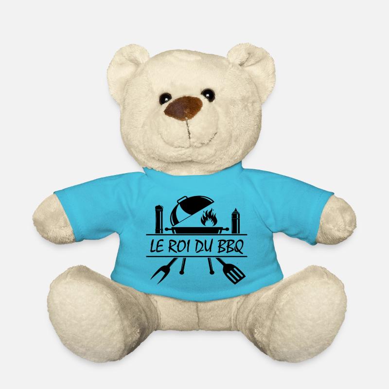 Le roi du BBQ, le roi du Barbecue, idée cadeau - Nounours - bleu outremer