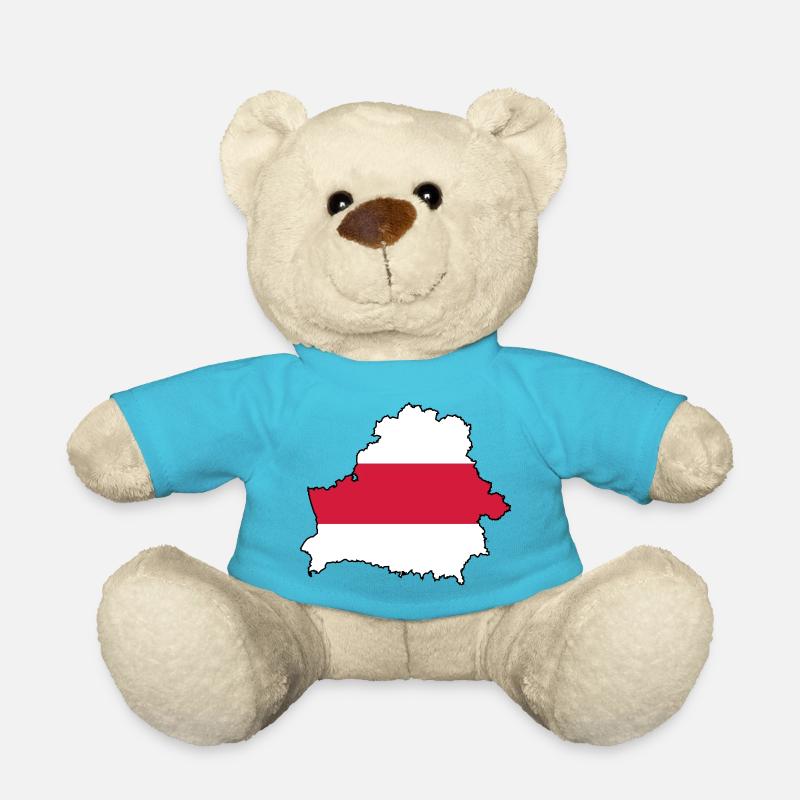 Silhouette of Belarus - Teddy Bear - atoll blue