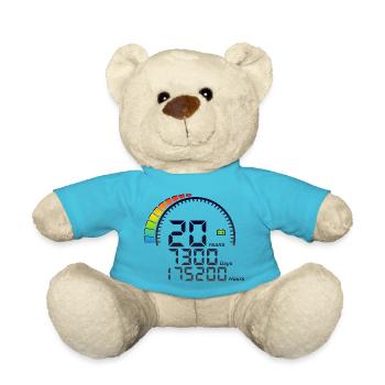 20 years anniversary counter days hours - Teddy Bear - atoll blue - Front