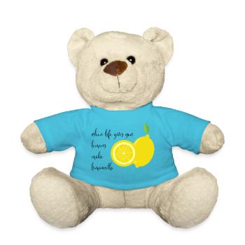 Saying Limocello black - Teddy Bear - atoll blue - Front