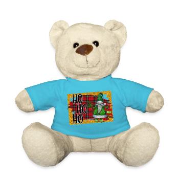 Christmas Ho Ho Ho - Teddy Bear - atoll blue - Front