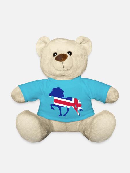 Islandpferd Flagge - Teddy - Atollblau