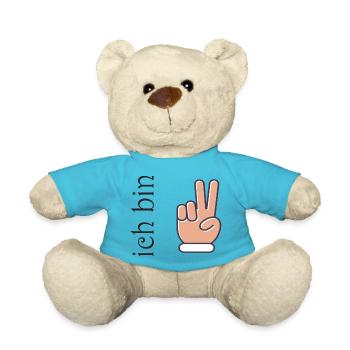 Ich bin 2 Zwei - Teddy - Atollblau - Vorne