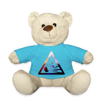 explosion risk sign - Teddy Bear - atoll blue - Front