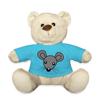 Maus Kopf Clipart - Teddy - Atollblau - Vorne