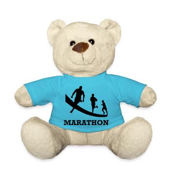 Running Jogging Marathon - Teddy Bear - atoll blue - Front