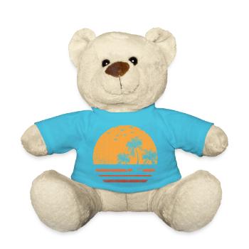 Silhouette du coucher de soleil de la palmière - Nounours - bleu outremer - Devant