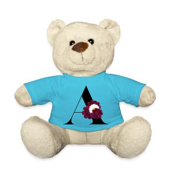 Buchstabe A Blühende - Teddy - Atollblau - Vorne